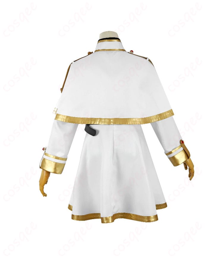 フリーレン コスプレ衣装 子供用 背面のデザインが忠実に再現された画像。エルフの魔法使いキャラクターの背面を表現。