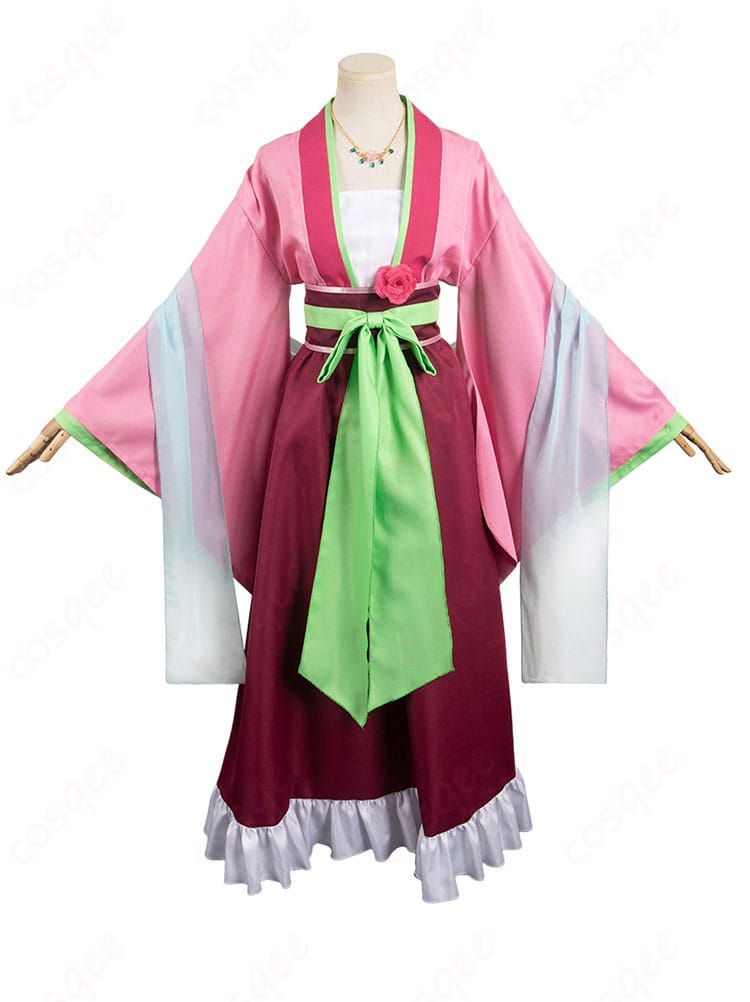 薬屋のひとりごと 猫猫(マオマオ) コスプレ衣装 正面画像。美しいデザインと詳細な刺繍