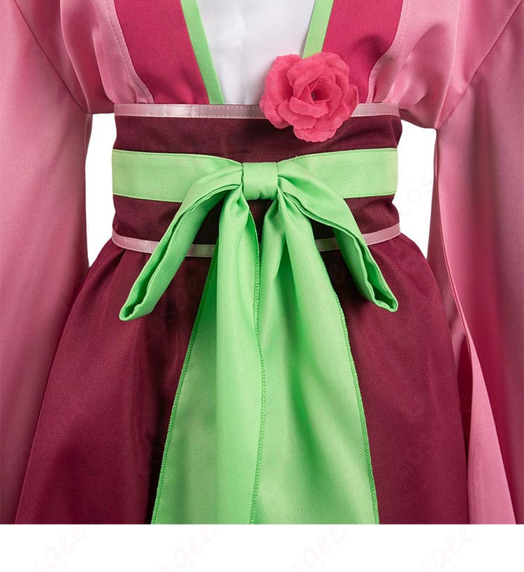 薬屋のひとりごと 猫猫(マオマオ) コスプレ衣装 腰部の装飾細部。美しいベルトデザイン