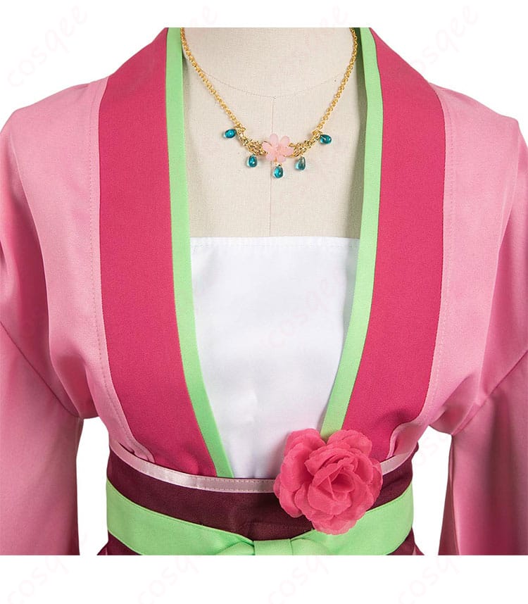 薬屋のひとりごと 猫猫(マオマオ) コスプレ衣装 上衣の正面装飾細部。繊細な刺繍と装飾