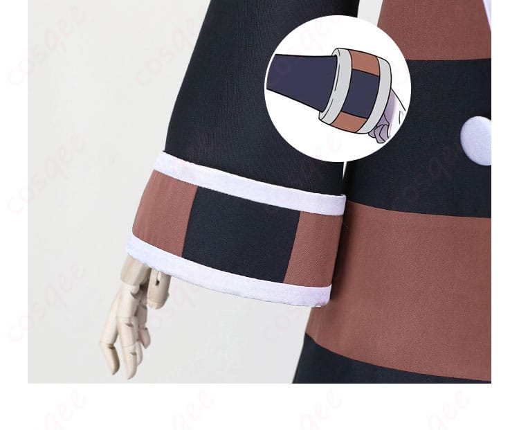 ノボリ コスプレ衣装 衣袖の装飾細部。細かな装飾で忠実に再現。