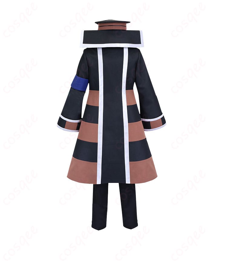 ポケモンBW ノボリ コスプレ衣装 背面図。細部までこだわったデザインが特徴のコスプレ衣装。