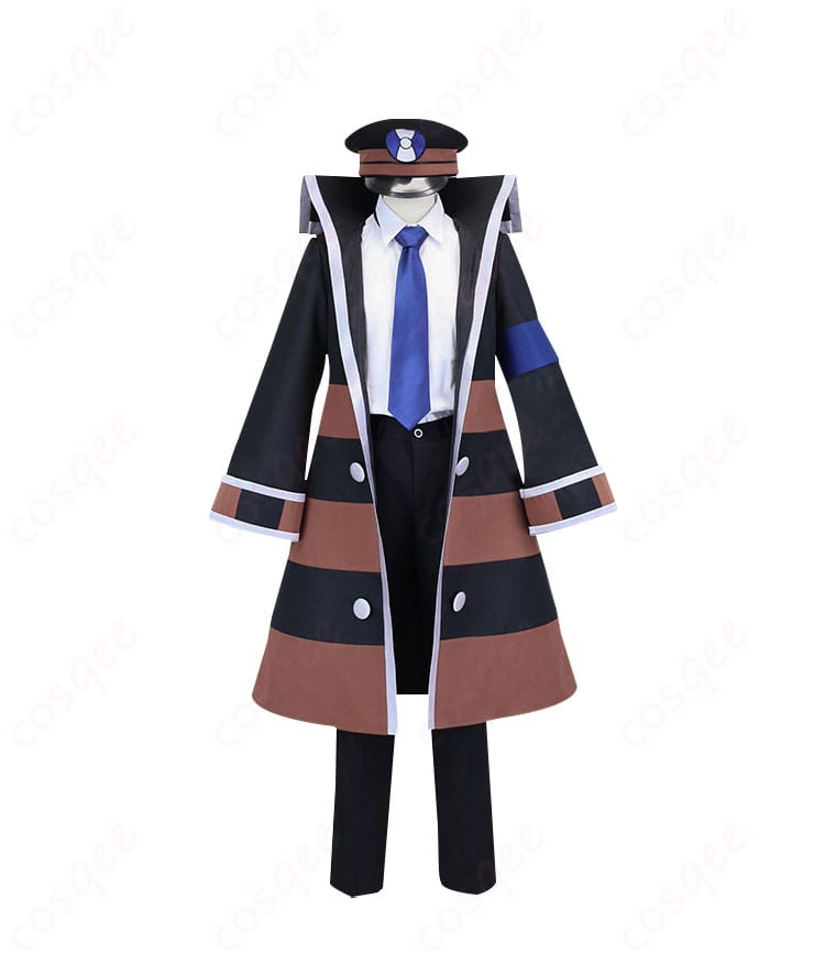 ポケモンBW ノボリ コスプレ衣装 正面図。高品質なコスプレ衣装、ディテールまで忠実再現。