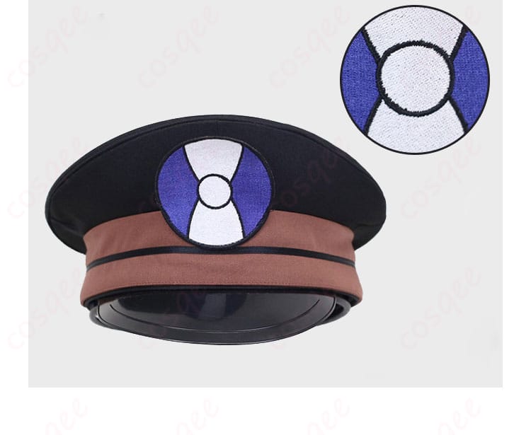 ノボリ コスプレ衣装 帽子の装飾詳細。キャラクターのイメージを忠実に再現。