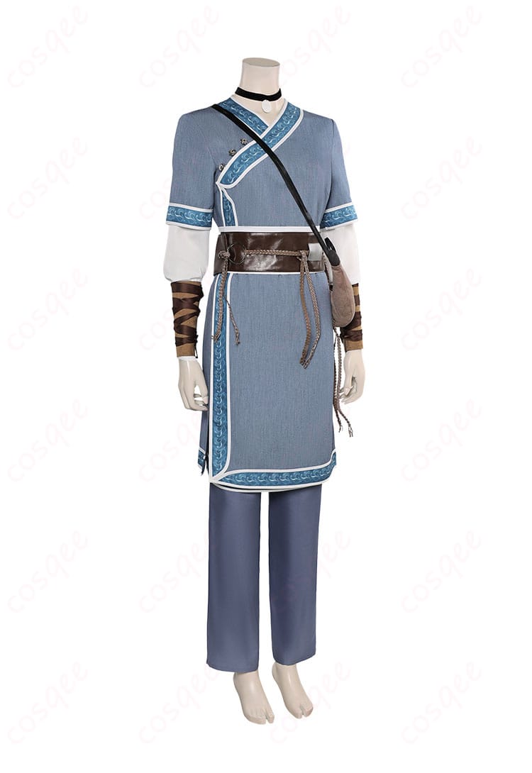 アバター カタラ コスプレ衣装の左側写真。美しい刺繍と装飾が際立つデザイン。コスプレイベントに最適!