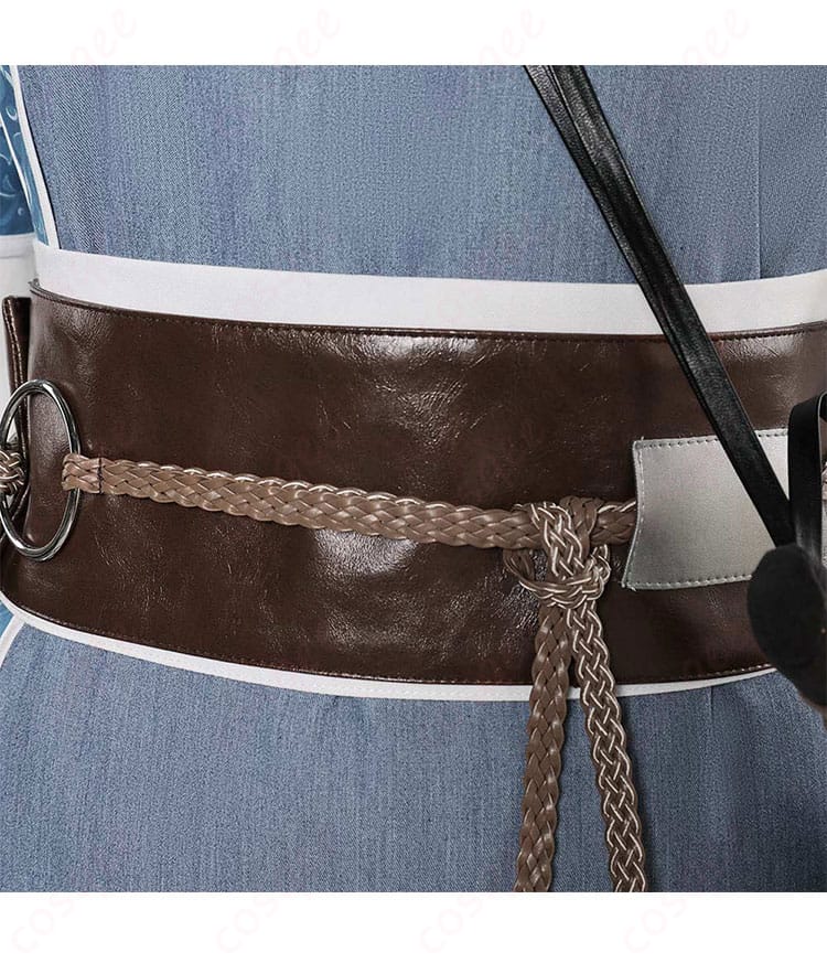 アバター カタラ コスプレ衣装の腰封装飾の詳細。精緻な装飾とアクセントが特徴です。