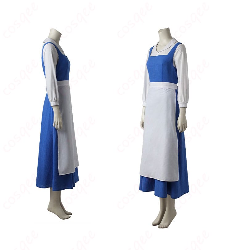 美女と野獣 ベル コスプレ衣装の側面画像。ディズニープリンセスとしての魅力を最大限に引き出す衣装です。