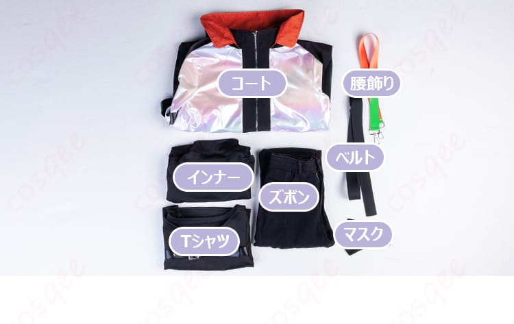 コスプレ衣装 セット内容の展示