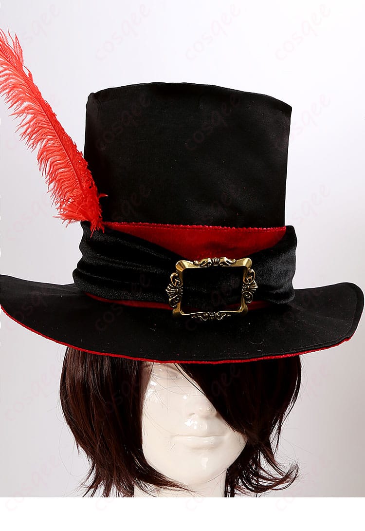 御影玲王 アリス風コスプレ衣装の帽子正面画像。アクセサリーの美しいデザインが際立つ。