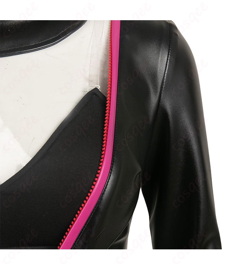 エンジェル・ダスト コスプレ衣装 衣領の細かいデザイン。キャラクターらしい豪華な仕上がり。