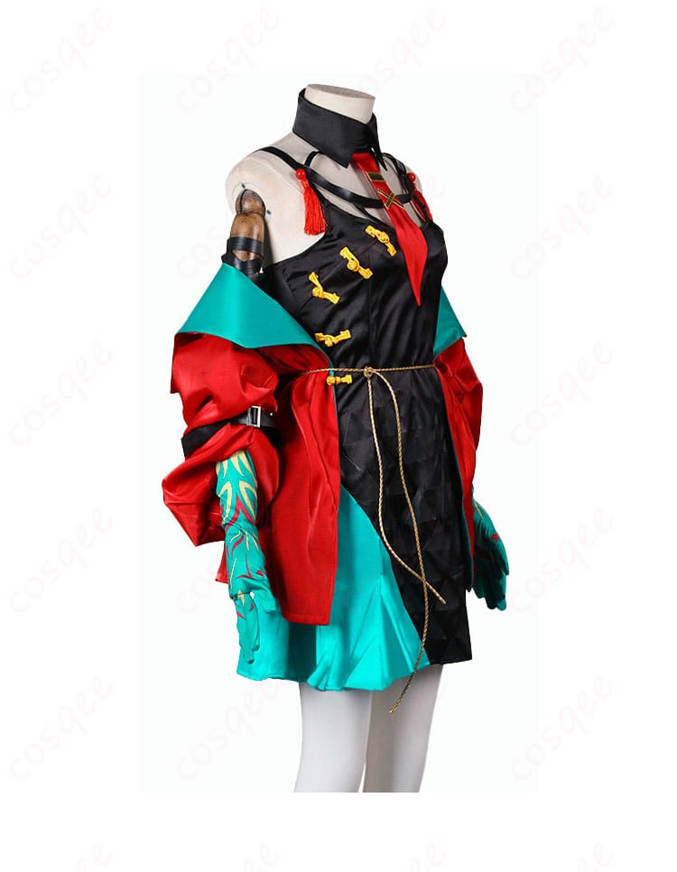 アークナイツ シー コスプレ衣装 侧面图 - コスプレ衣装の側面のデザイン、細部まで忠実に再現されたシーの衣装