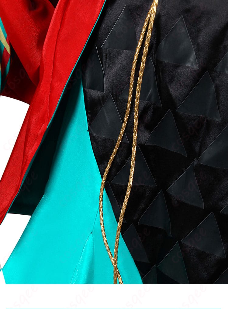 アークナイツ シー コスプレ衣装 腰部装饰系绳细节图 - シーの腰部にある装飾系統の紐、アクセントが強調されたディテール画像