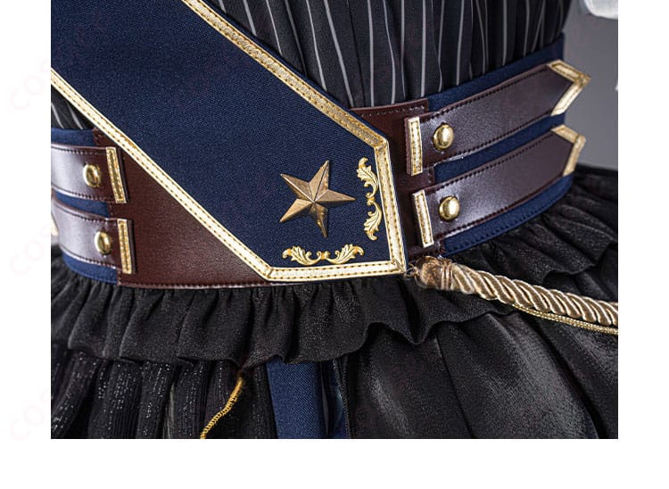 コスプレ衣装の腰部装飾ディテール。繊細なデザインがアクセントに。