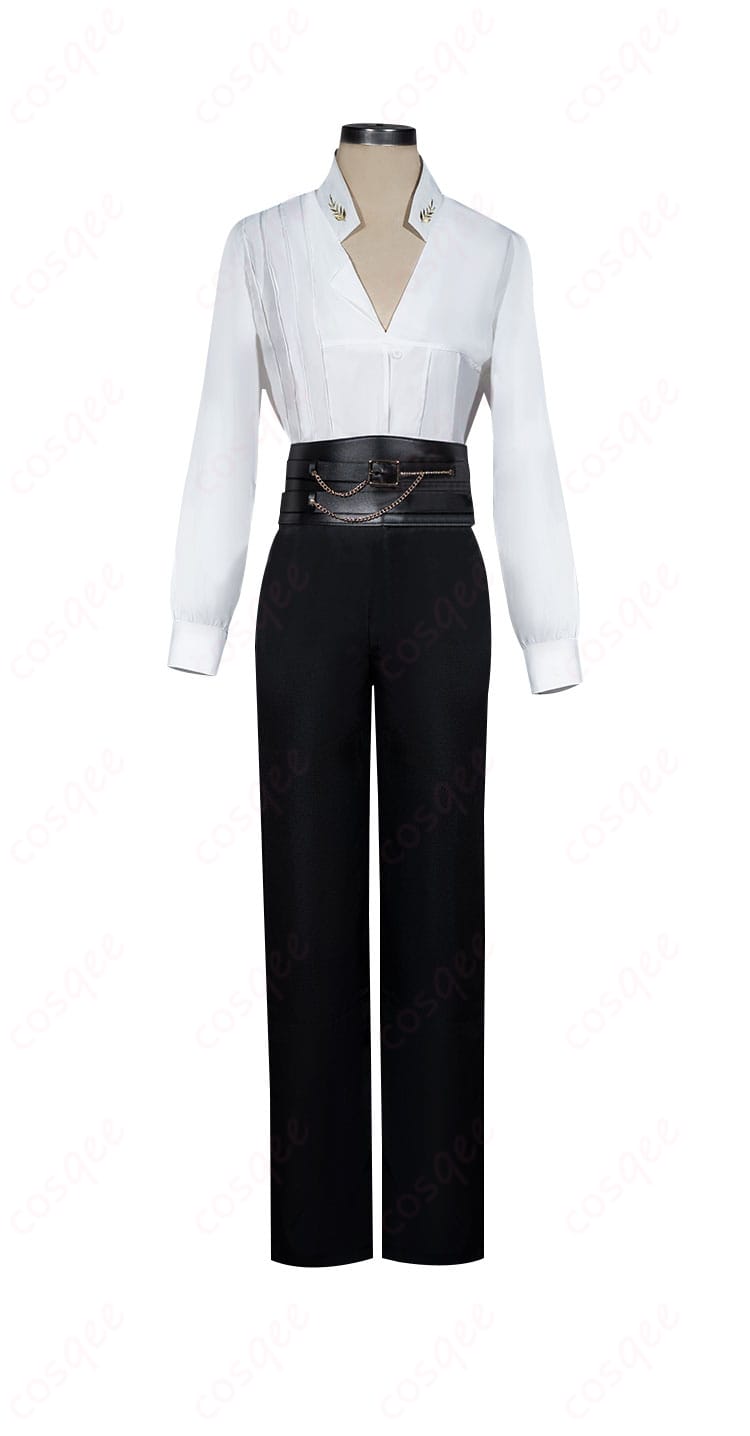 ホムラ コスプレ衣装『繋花の漫言』の正面図。美しく忠実に再現されたデザイン。