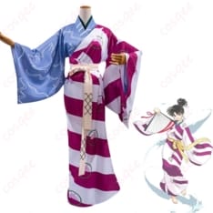 犬夜叉 神楽の和装コスプレ衣装 赤黒コントラストが映える軽やかシルエット - 2枚目の画像（サムネイル）