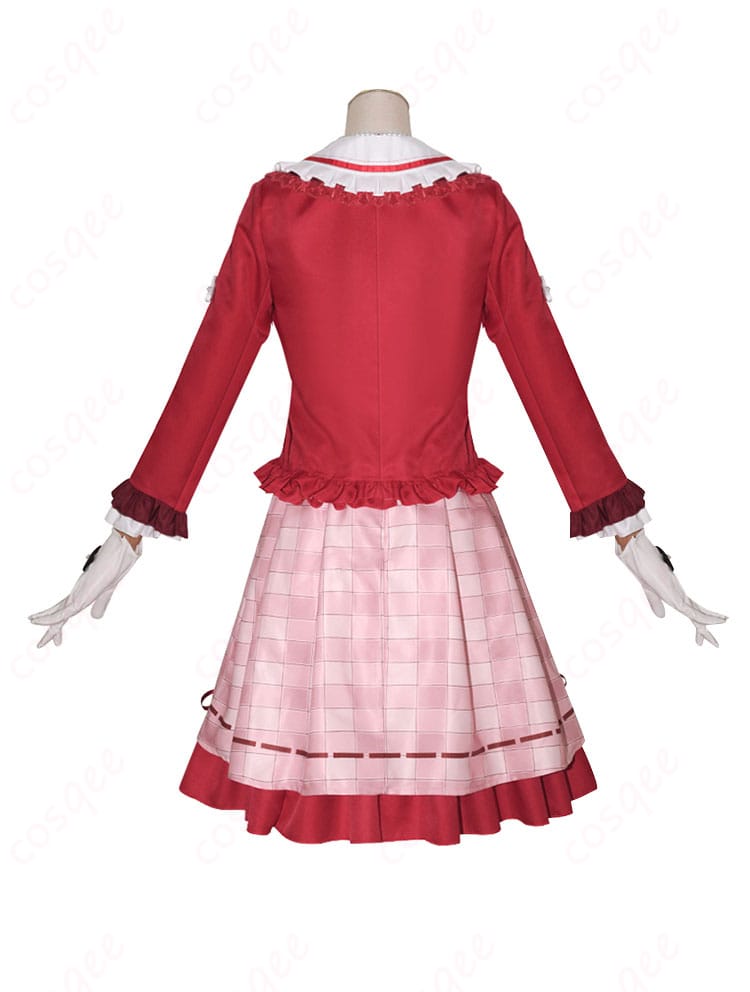 スシロー × 原神 珊瑚宮心海 コスプレ衣装の背面。ディテールまで忠実に再現されたデザインが魅力的です。ぜひご覧ください!