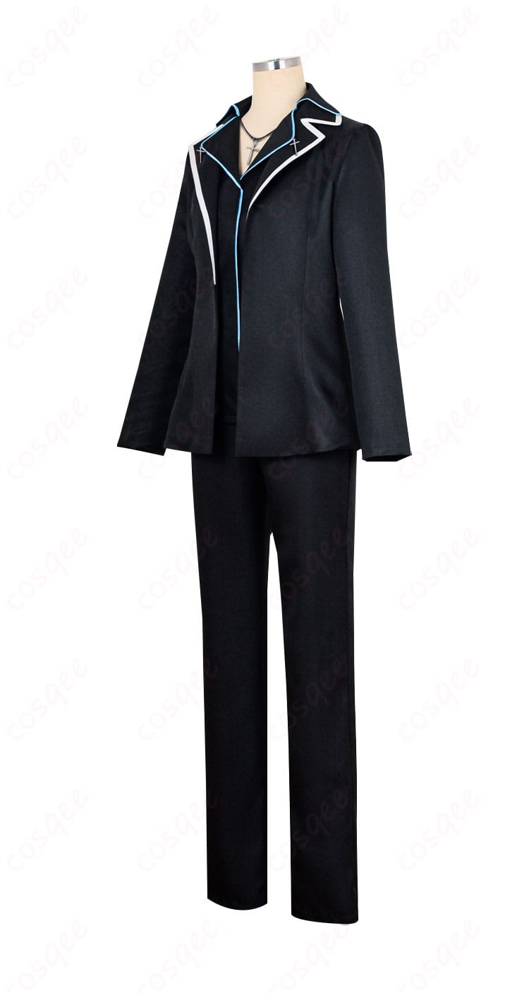 月詠イクト コスプレ衣装 側面図 - 制服の側面デザイン、細部まで再現された衣装のディテール。