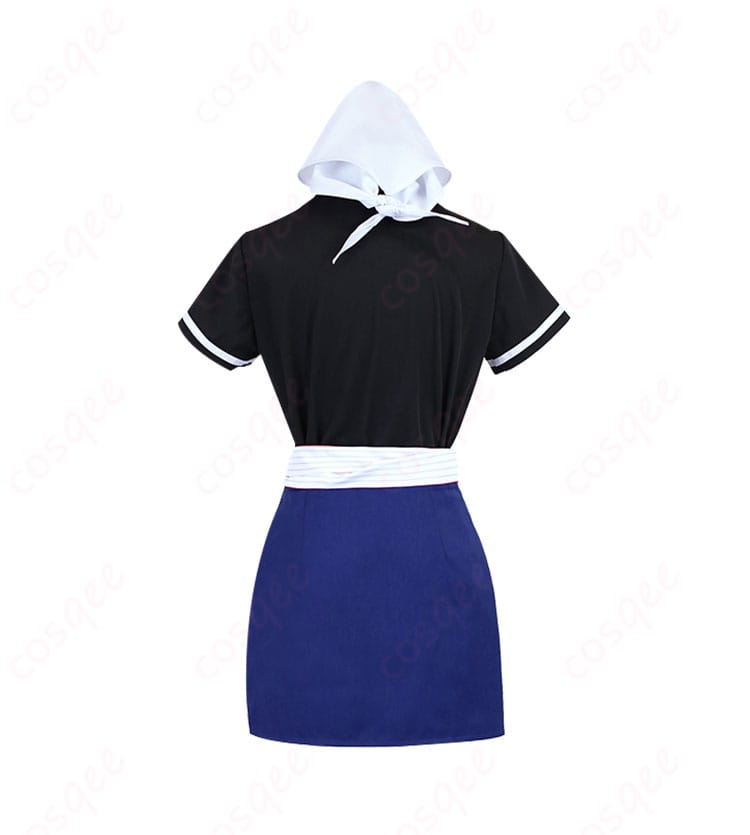 ブルーアーカイブ 黒見セリカ コスプレ衣装の背面の画像。細部まで忠実に再現された衣装。