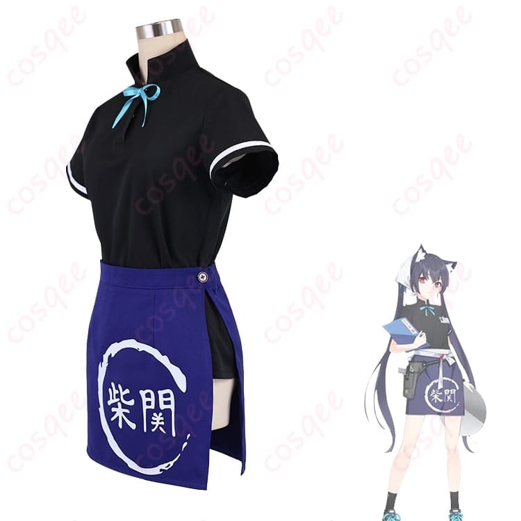 ブルーアーカイブ 黒見セリカの柴関ラーメン制服で等身大の可愛さを楽しめるコスプレ衣装 - 4枚目の画像