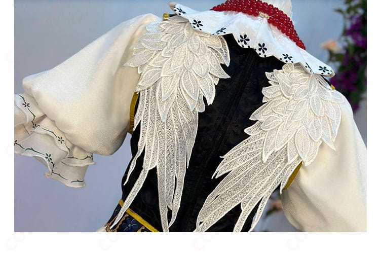 調香師 コスプレ衣装 背面の羽根装飾の詳細画像