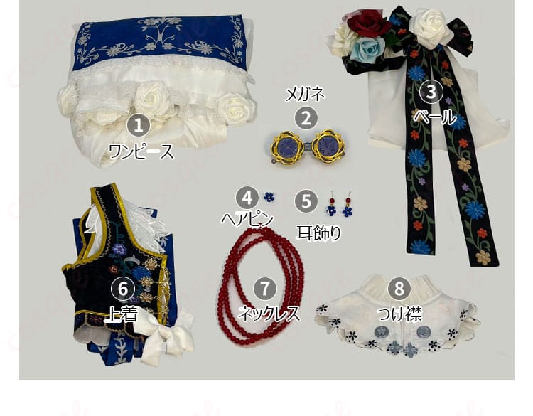 調香師(ウィラ・ナイエル) コスプレ衣装のセット内容画像