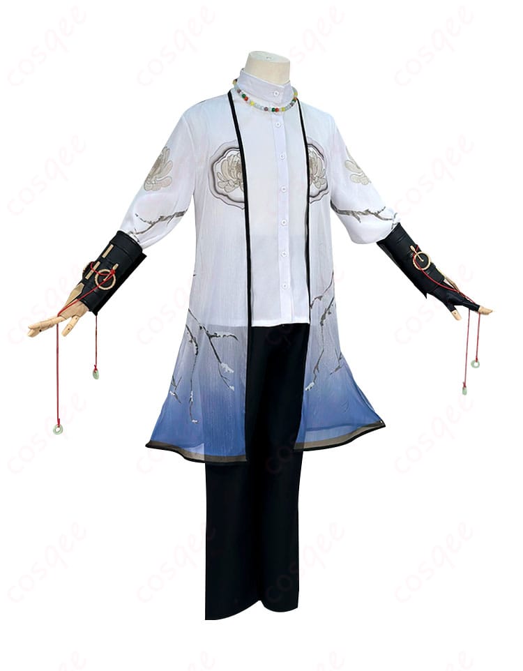 第五人格 患者(エミール) コスプレ衣装 サイドビュー。コルセットベルトとディテールがしっかりと表現されています。高品質なコスプレ衣装。