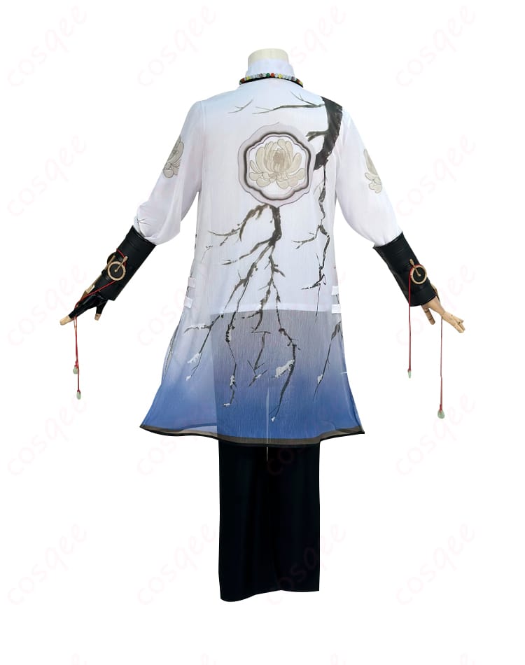 第五人格 患者(エミール) コスプレ衣装 バックビュー。背中のディテールまで丁寧に再現されたコスプレ衣装です。リアルなデザインで、コスプレファン必見。