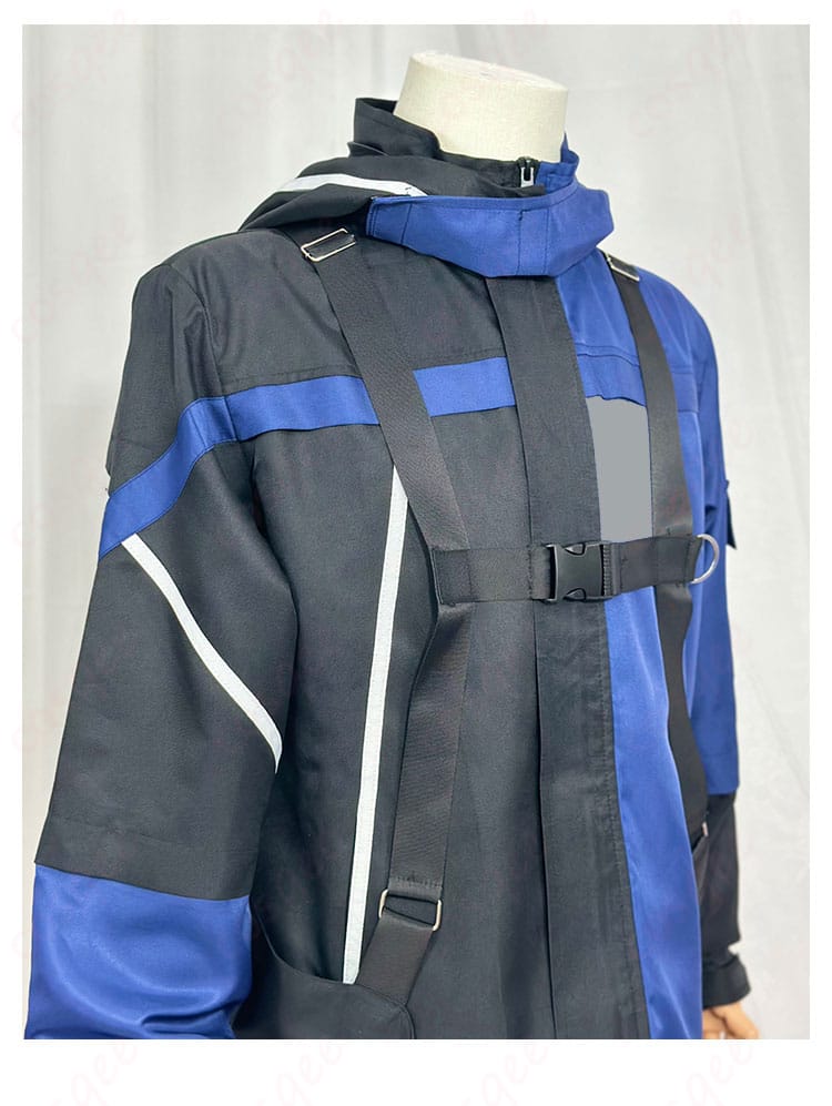 浮世英寿 コスプレ衣装の右側の細部画像。肩から腰にかけてのディテールに注目。