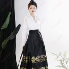 中華ロマン薫る漢服 馬面裙コスプレ2点セット 優美に揺れる裾で写真映え - 2枚目の画像（サムネイル）