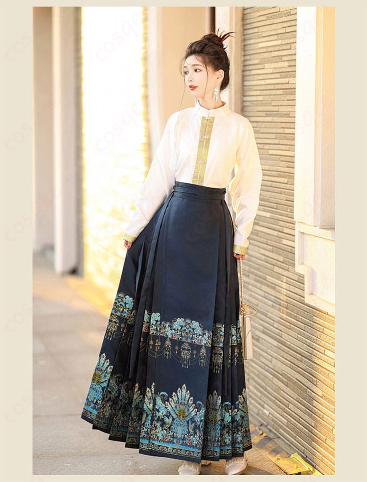 馬面裙左側の微細なディテール画像