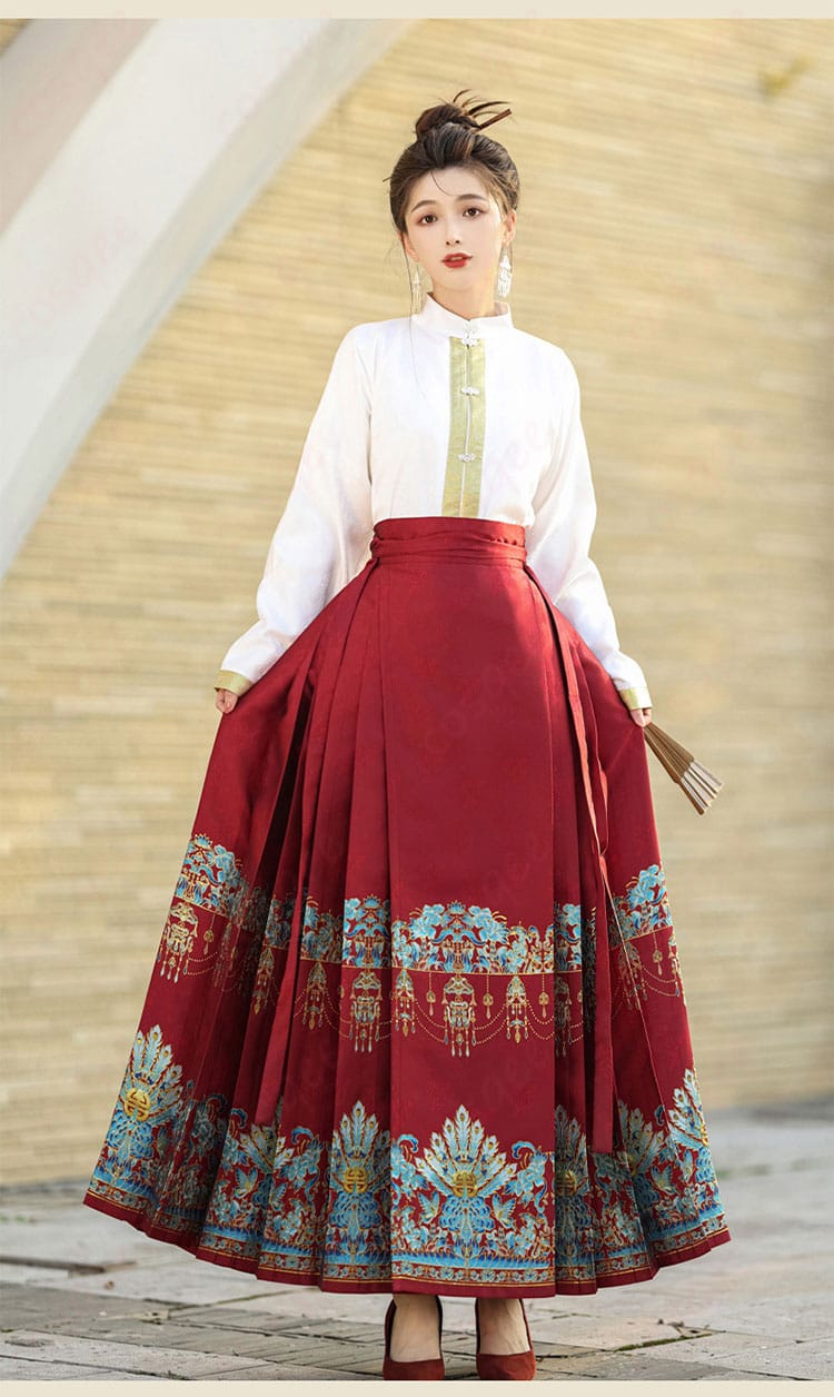 中華風コスプレ衣装、馬面裙のデザイン詳細