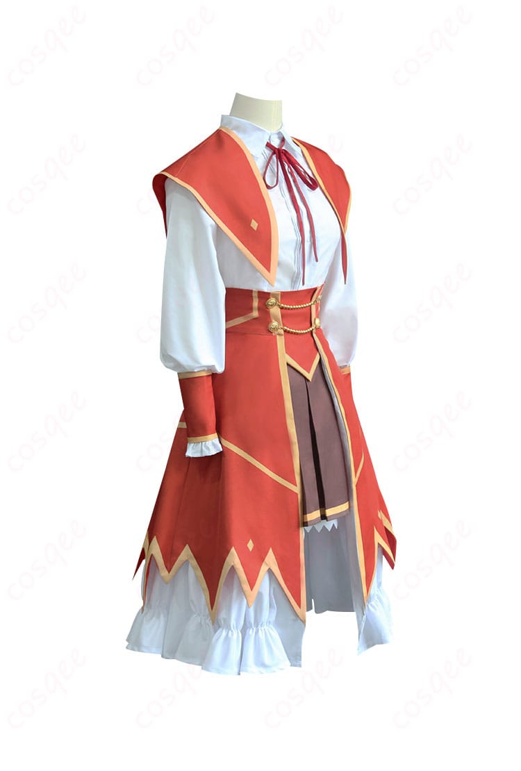 ユミエラ・ドルクネス コスプレ衣装の側面画像。スカートとシャツのディテールがはっきりと見えます。