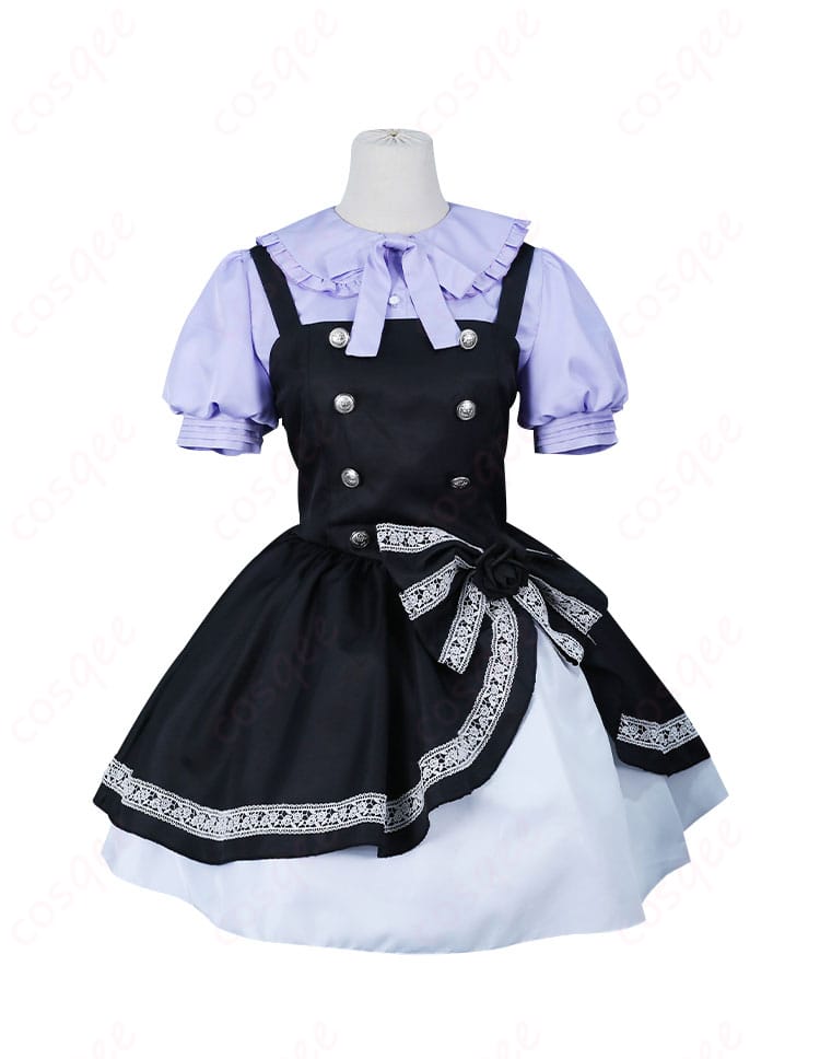 小鳥遊六花のコスプレ衣装 ゴシック服の正面画像。忠実再現で細部までこだわり、コスプレファン必見。