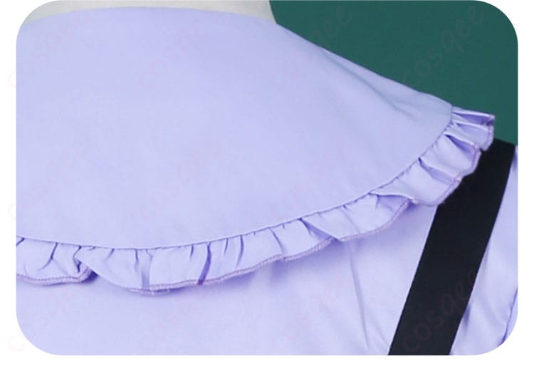 小鳥遊六花のゴシック服コスプレ衣装の披肩装飾の詳細画像。優雅で上品なデザインが魅力的。