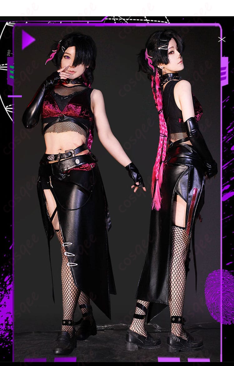 アザミのコスプレ衣装を着たモデルの写真。精緻なディテールとリアルな再現度が際立っています。イベントや撮影に最適です。