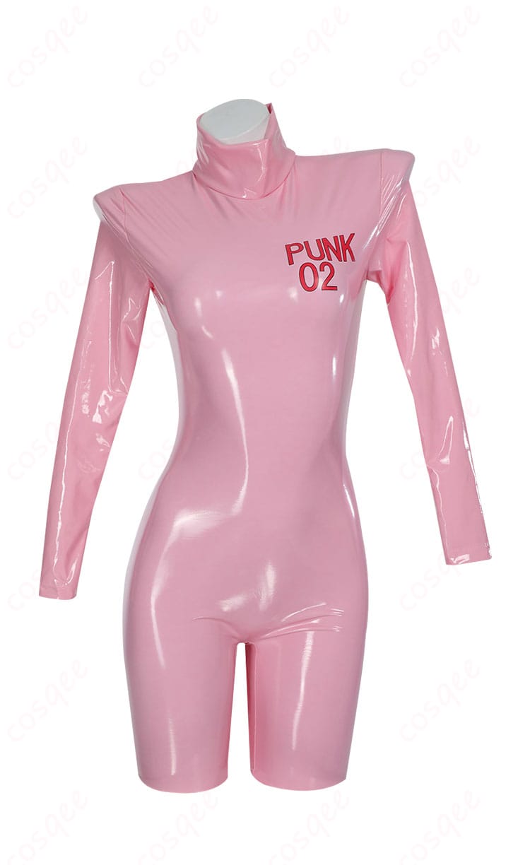 ONE PIECE Punk-02 悪(リリス) コスプレ衣装 内部粉色デザイン 正面細部