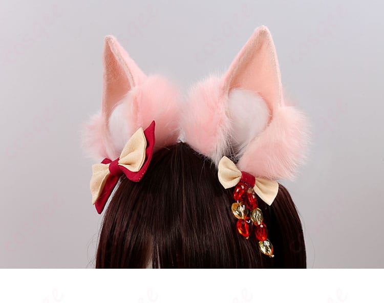 姫宮桃李 コスプレ衣装 ヘアアクセサリーのディテール。頭飾りのデザインが完璧に再現。