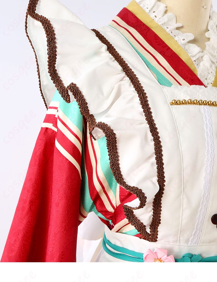 姫宮桃李 コスプレ衣装 肩袖の装飾ディテール。華やかなデザインが特徴的。