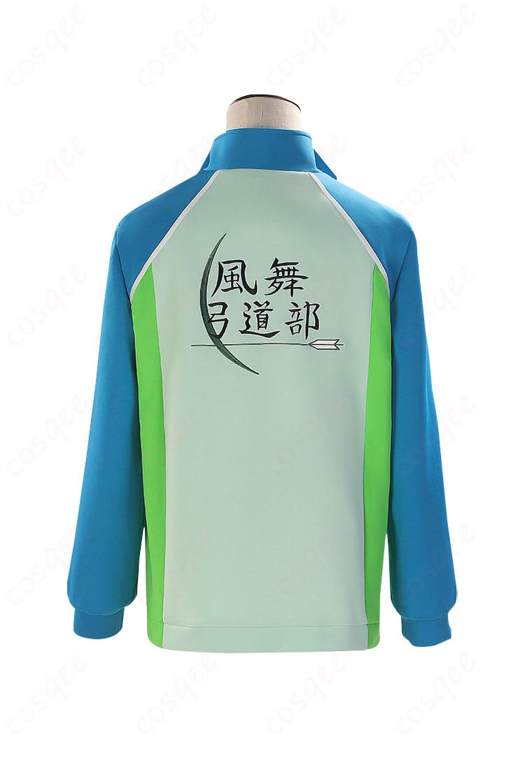 ツルネ -風舞高校弓道部- コスプレ衣装 コートの背面画像。背面のラインとシンプルなデザインが特徴。