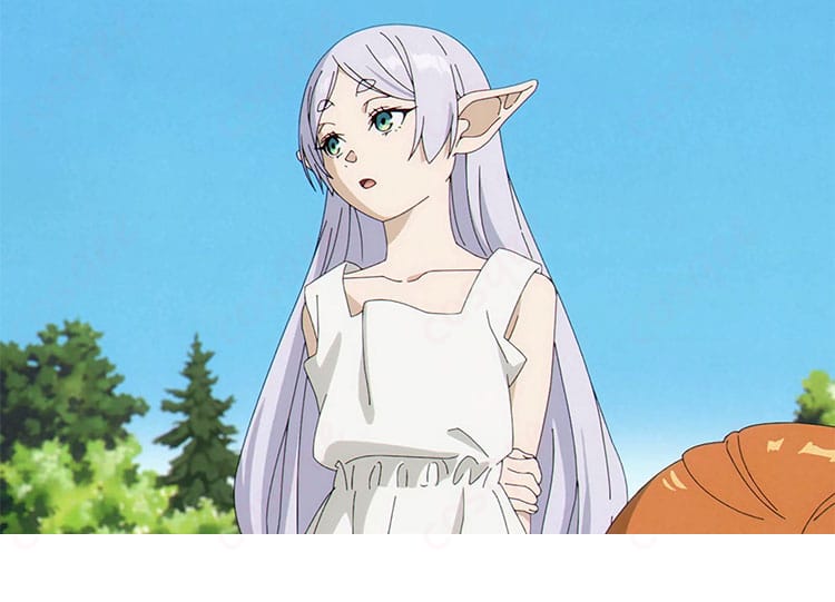 フリーレン コスプレ衣装 着用イメージ:『葬送のフリーレン』のフリーレンが着るワンピース衣装。キャラクターの特徴が忠実に再現されています。