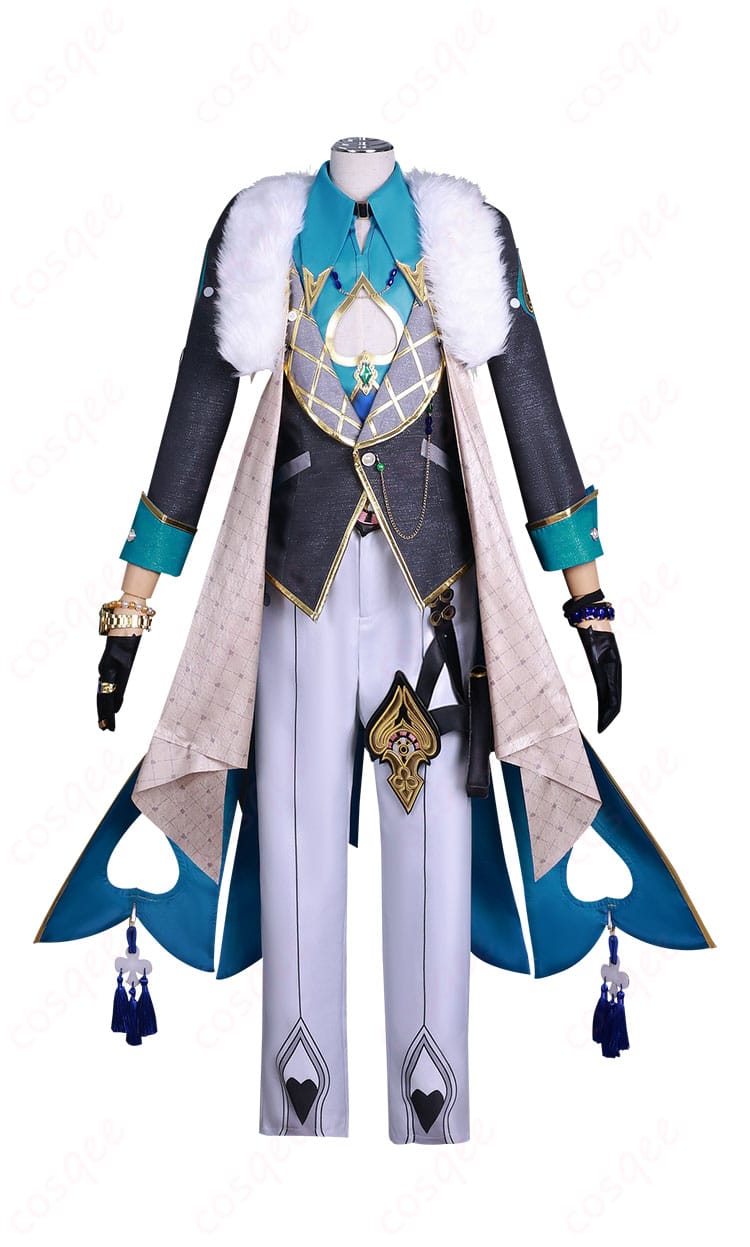 『スターレイル』アベンチュリン コスプレ衣装の正面写真。ゲームキャラクターの魅力を忠実に再現したコスプレ衣装。