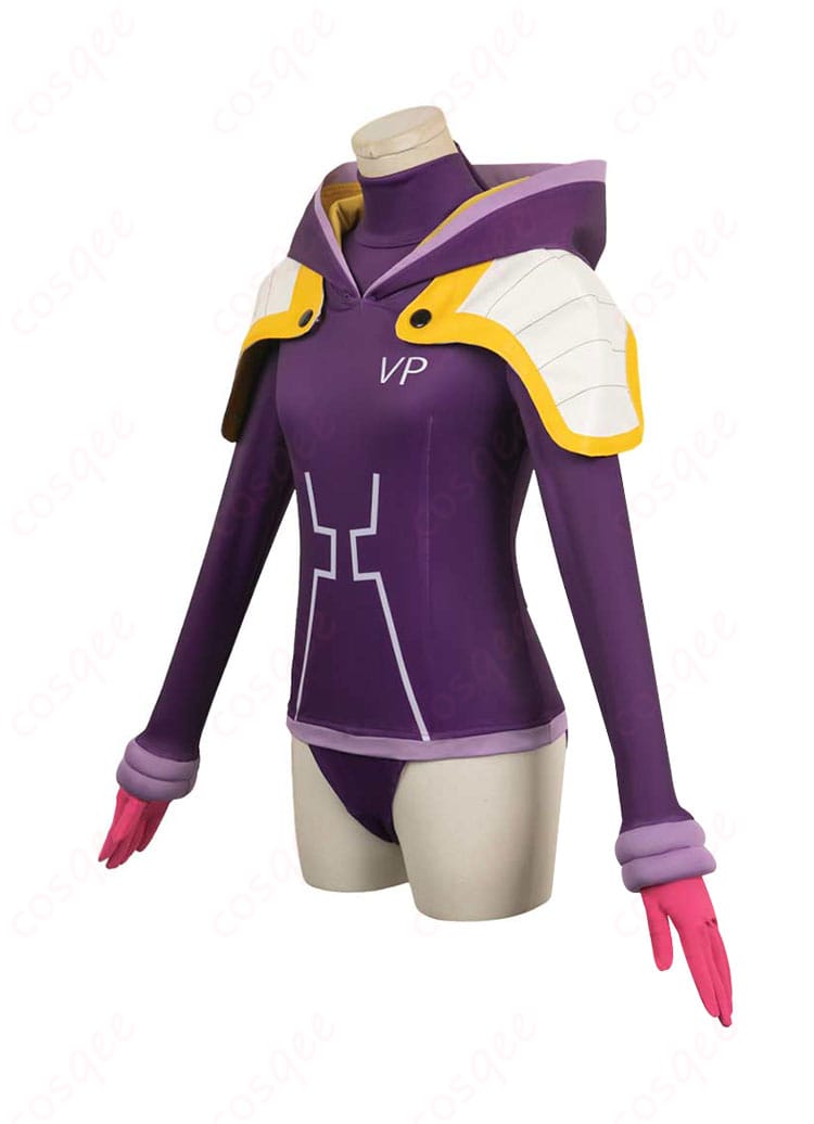 ONE PIECE ジュエリー・ボニー コスプレ衣装 エッグヘッド編の側面画像。肩飾りや衣装のシルエットが確認できます。