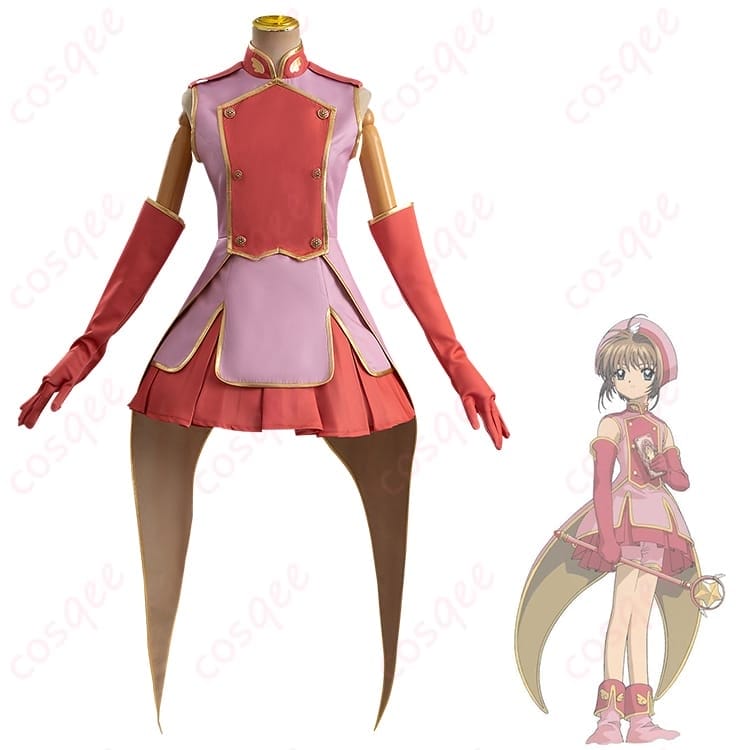 カードキャプターさくら 木之本桜 劇場版コスプレ衣装 可憐で華やかに決まる写真映えセット - 1枚目の画像