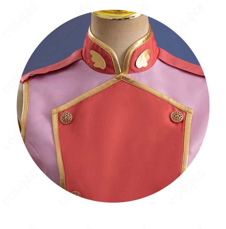 木之本桜 コスプレ衣装の衣領部分の装飾詳細。刺繍と装飾が見事に表現されています。