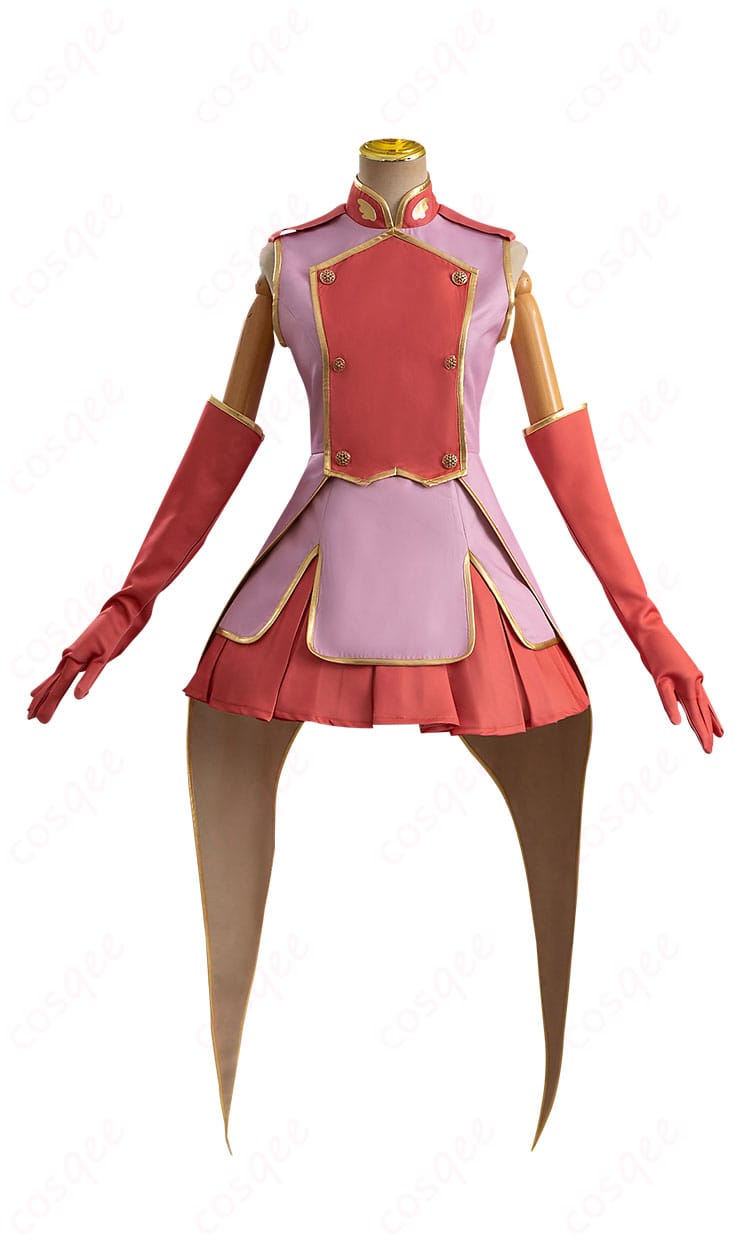 劇場版カードキャプターさくら 木之本桜 コスプレ衣装 正面の全体像。高い忠実度と美しいデザインが特徴です。
