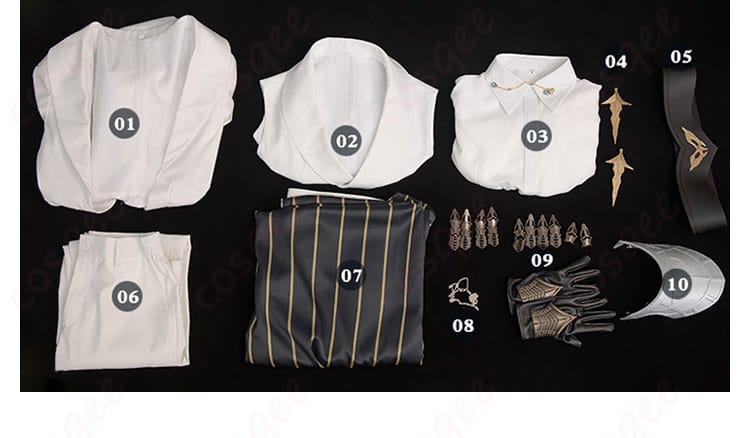 セイヤ コスプレ衣装のセット内容を展示。コスチューム全体のバランスが確認できる。