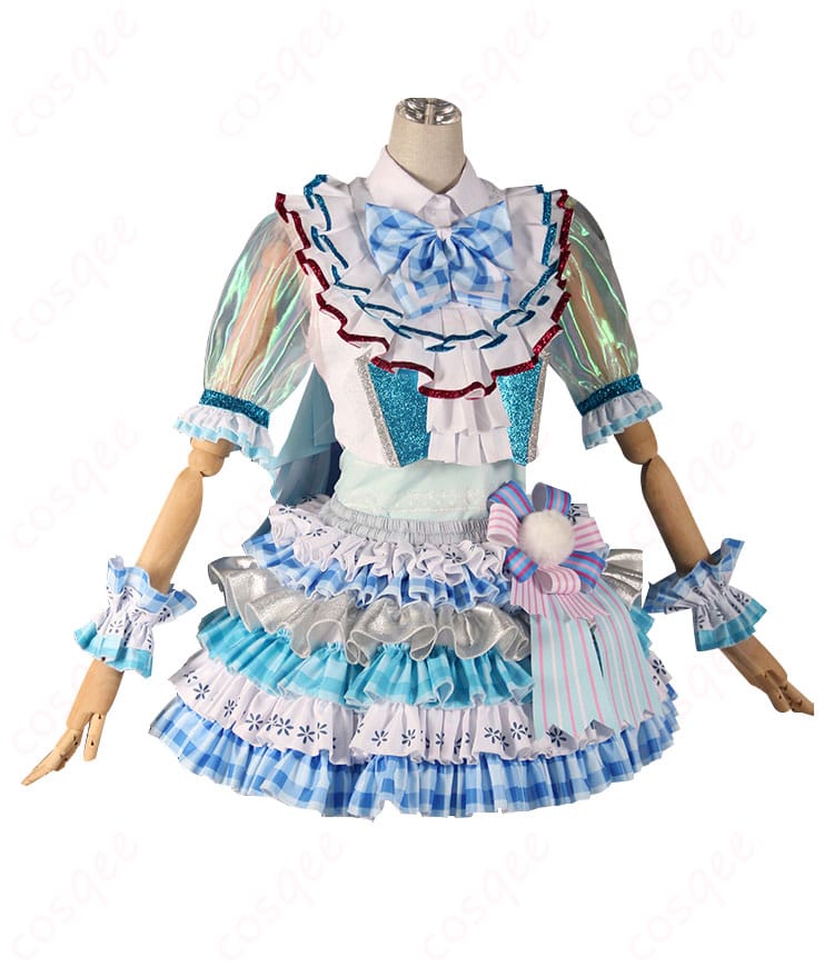 真中らぁら コスプレ衣装の側面図。細部までこだわり抜いたデザインをぜひチェックしてみてください。