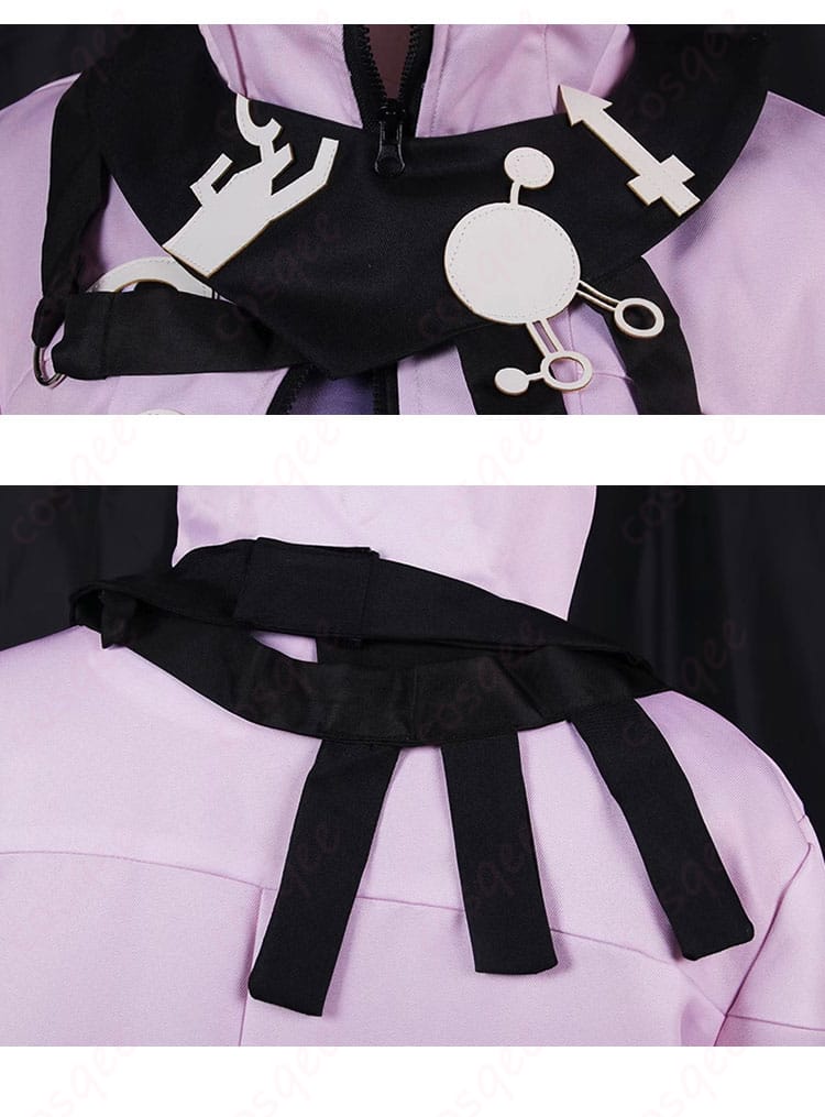 キララコスプレ衣装の衣領とアクセサリーの詳細。リアルなデザインでキャラクターの印象を再現。