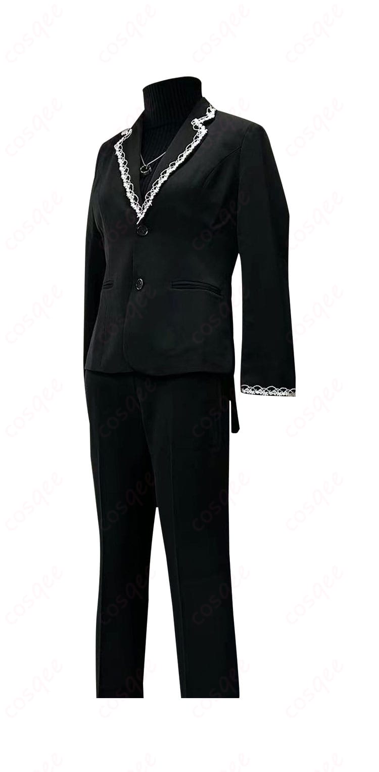 Library of Ruina アンジェリカ コスプレ衣装の詳細な服装デザイン。忠実再現されたコート、インナー、ズボンのディテールを確認してください。コスプレ衣装ファン必見!