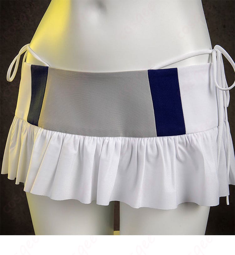 ティファ・ロックハート シャインフリッパー 水着 コスプレ衣装 スカート前面の装飾詳細。